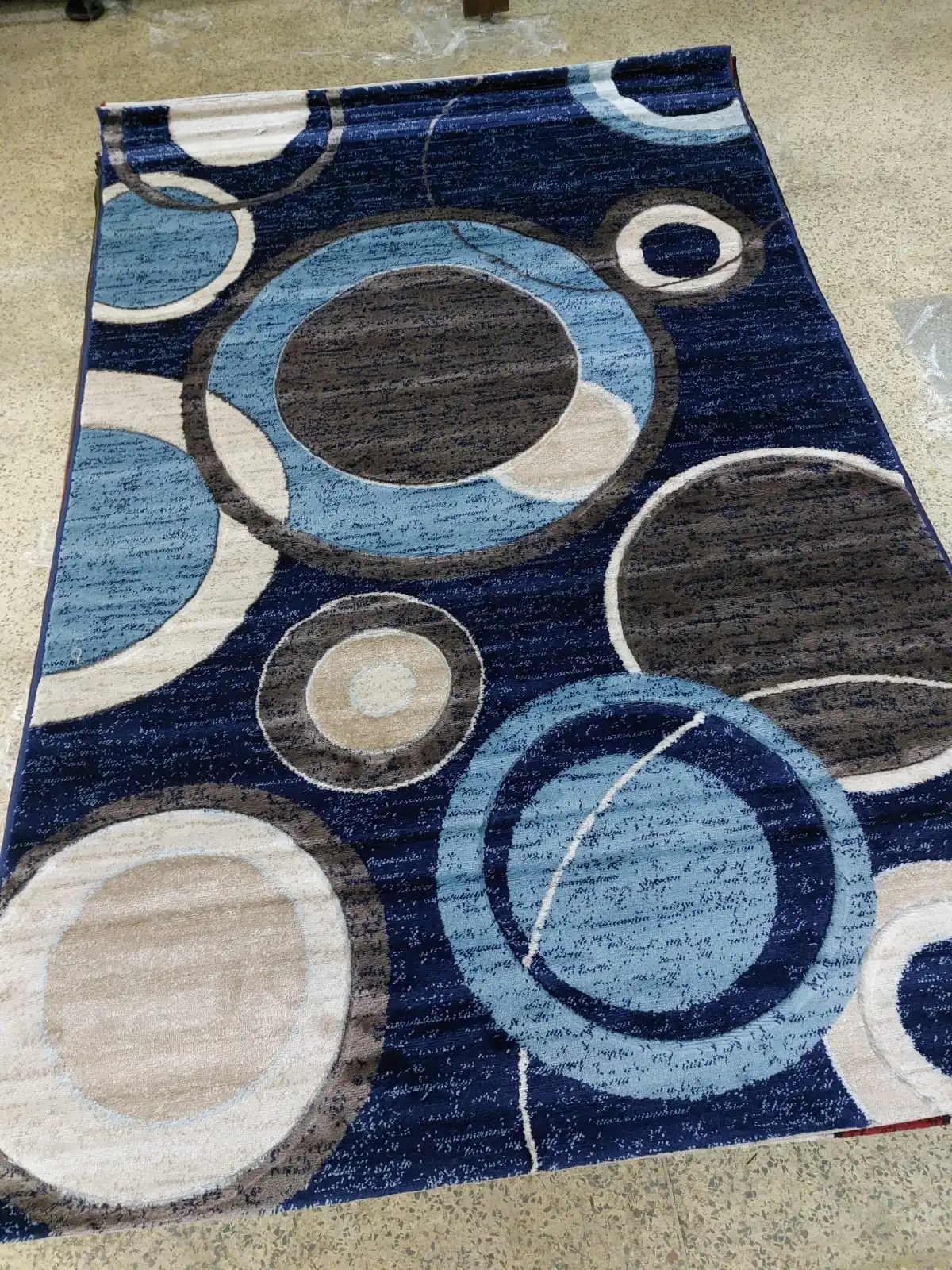 Modern Circles Navy & Blue Area Rug - Buy in Kenya