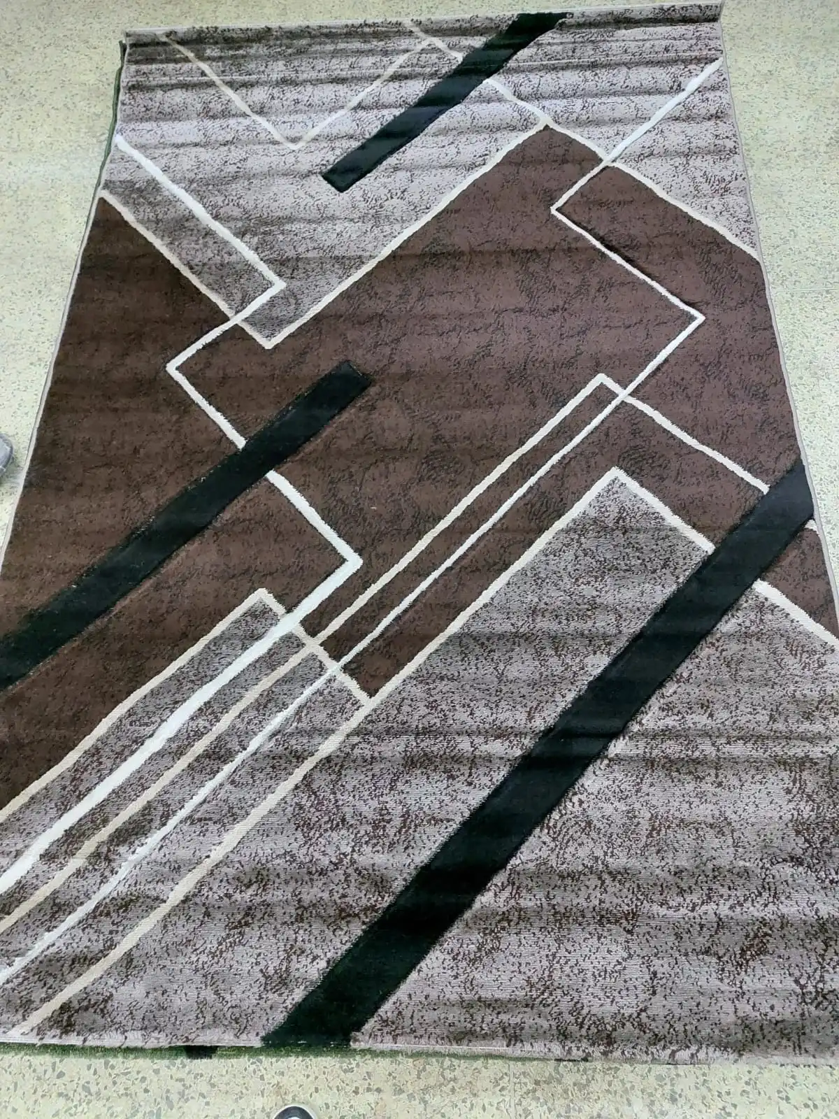 Angular Lines Brown & Beige Area Rug - Buy in Kenya