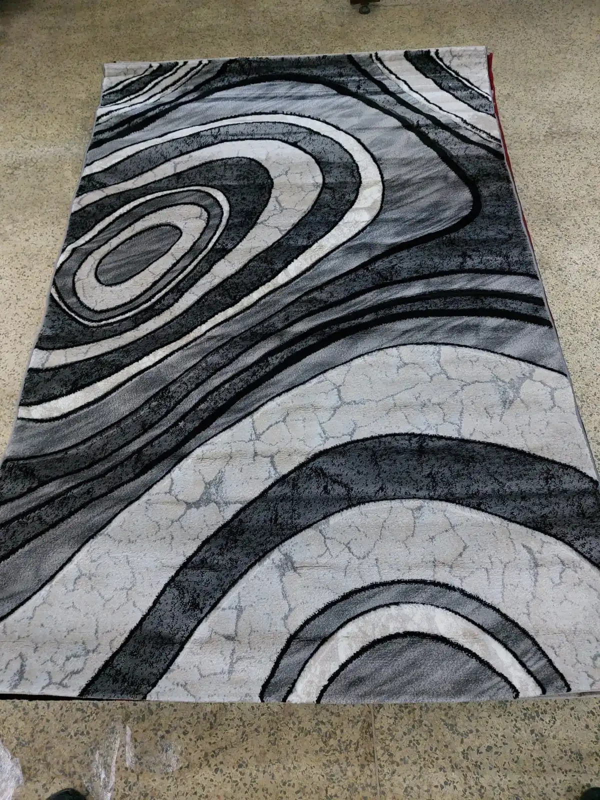 Marble Swirl Grey & Black Area Rug - Buy in Kenya