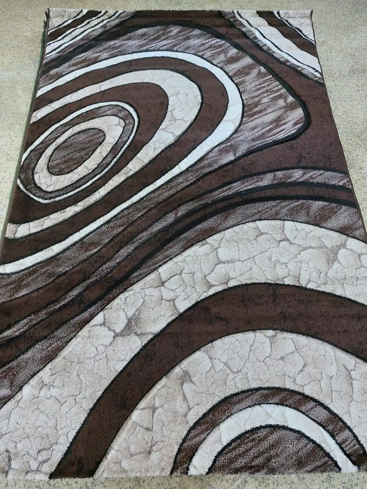 Marble Swirl Brown & Cream Area Rug - Buy in Kenya