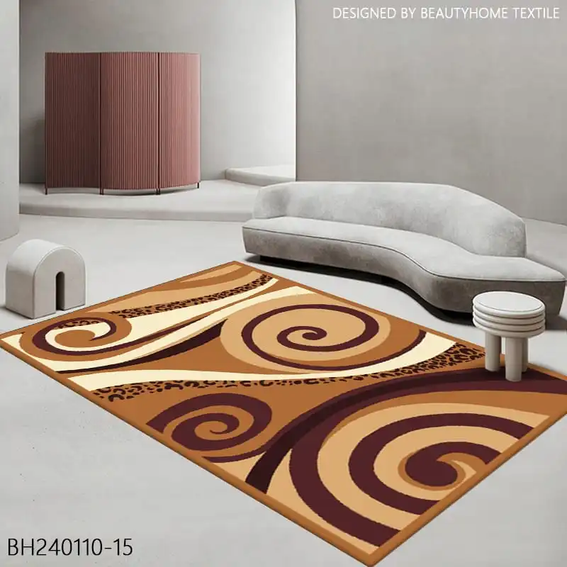 Bold Spirals Brown & Cream Area Rug - Buy in Kenya