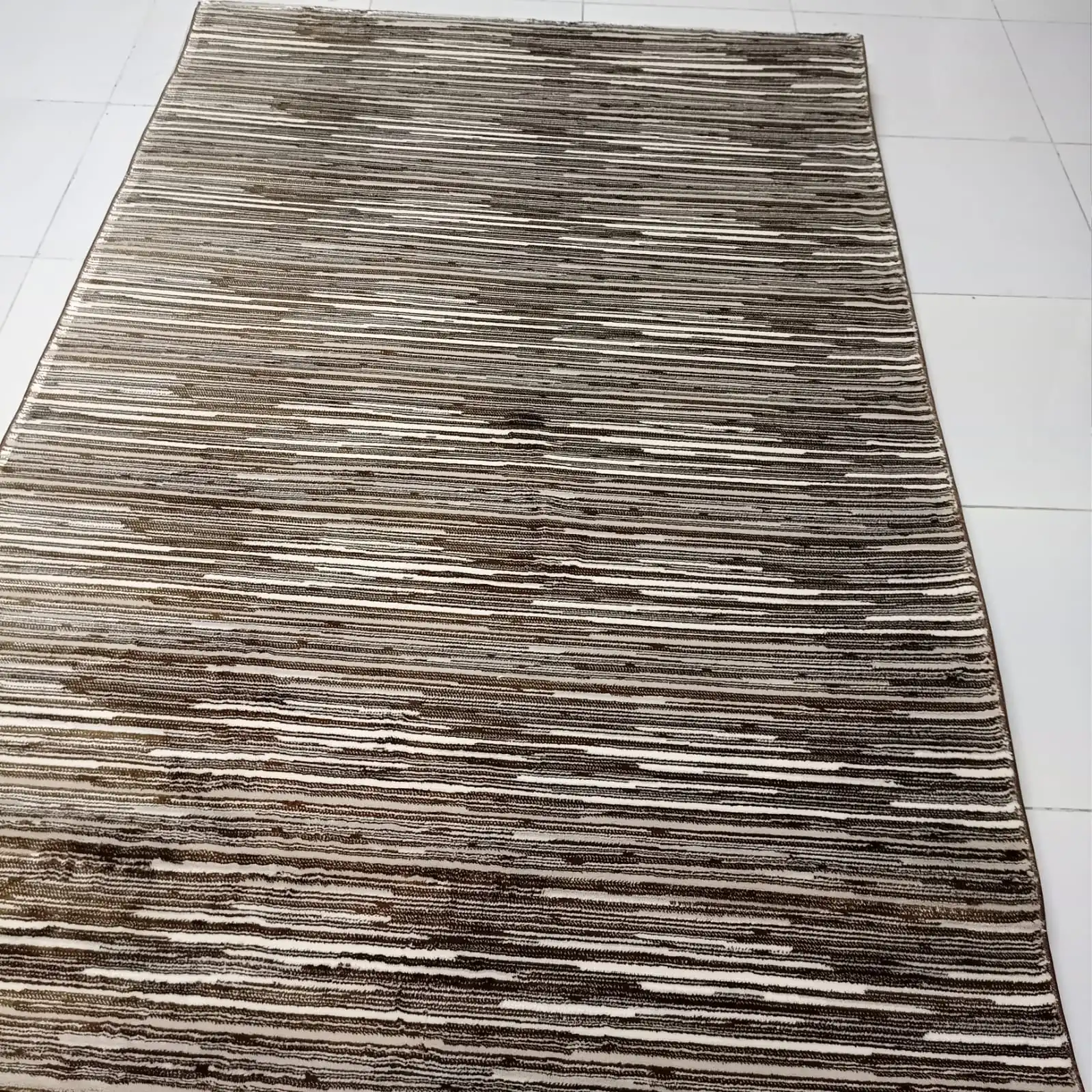 Textured Stripes Brown & Beige Area Rug - Buy in Kenya