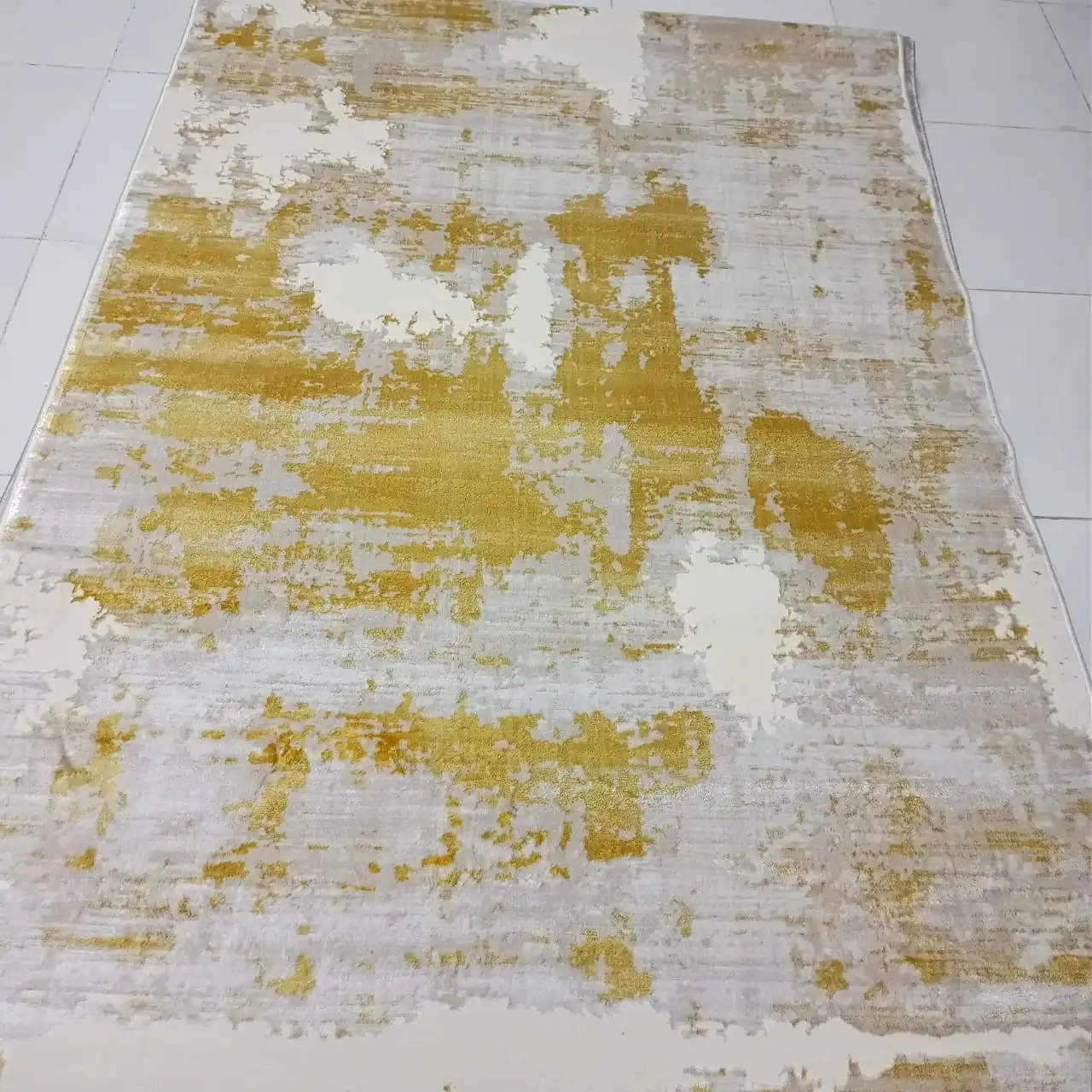 Distressed Splash Gold & White Area Rug - Buy in Kenya